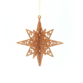 3D Glitzerst&auml;r Orange (12 Stk.)