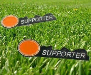 Futtball Supporter Button Orange (12 Stk)