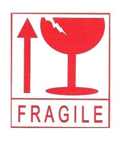 FRAGILE / CAUCHE -ETIKETTEN (45 Blieder)