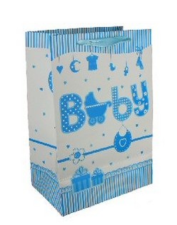 Geschenktut fir d'Gebuert - Baby-Blo (12 Stk.)