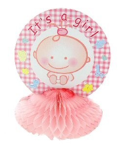 Gebuerts-D&euml;schdekoratioun - Baby Rosa (12 Stk.)