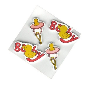 DEKORATIOUNS-STICKEREN - BABY-ROSA (20 Stk.)