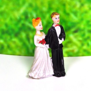 Hochz&auml;itsfigur fir Kuch Brautpuer 8 cm (10 Stk.)