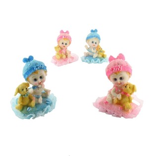 DEKORATIOUN BABY OP K&Euml;SSEN 9 CM (4 Stk.)