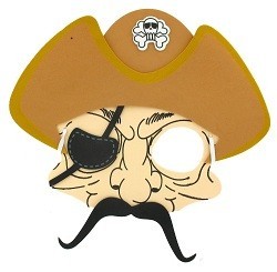 Schaumstoff Piratemask (12 Stk.)