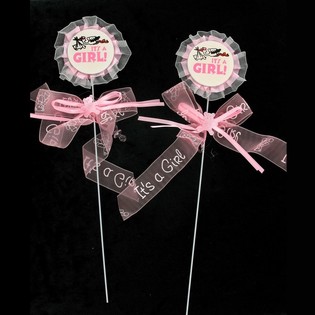 Gebuertskuch Piker - It's a Girl (12 Stk.)