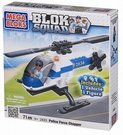 MEGABLOKS BLOK SQUAD POLICE FORCE CHOPPER - 2433 (1 Stk.)