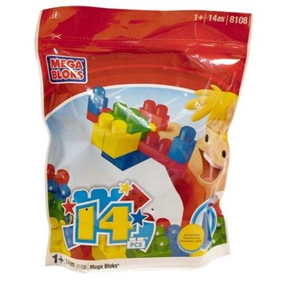 Mega Bloks 8108 - Sak mat grousse Bausteng (14 Deeler)