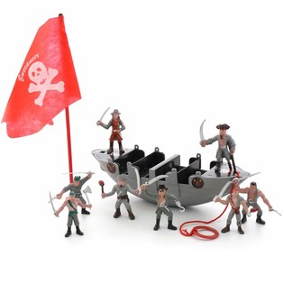 Piratesch&euml;ff mat Piraten am Sak
