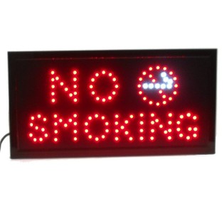 LED Reklammesch&euml;ld - NO SMOKING