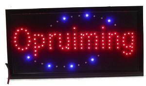 LED Reklammssch&euml;ld - OPR&Auml;UMUNG