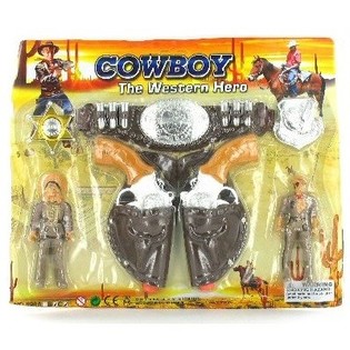 GROUSSE COWBOY-SPILLSSET OP KAART (3 Stk.)