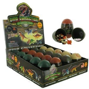 Dinosaurier-Ee mat Dino an S&eacute;issegkeeten (20 St.)