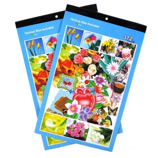 Stickerkalennermodell: Blummen (12 Stk.) *** OUTLET - STICKER PECHEN NET M&Eacute;I GUTT! ***