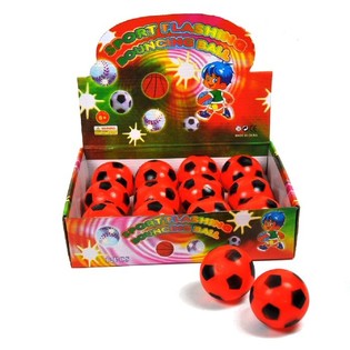 WM Fussball Flummis mat LED-Beliichtung (12 Stk.)