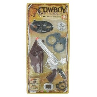 Grousse Cowboy-Set op Kaart (6 Stk.)