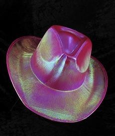 GLITZER COWBOYHUT - ROSA (6 Stk.)