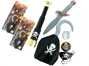 Piraten-Set op Kaart - Modell 1 (6 Stk.)