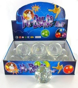 Glitter Flueschball - 6 cm (12 Stk.)