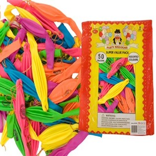 Bounce Ballonen mat Gummiband (50 Stk.)