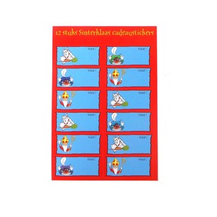 Kleeschen / Sinterklaas Kaddos-Sticker (24 Stk.) - 12er Pack