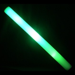 LED Schaumstoff-Liichtstaf - Gr&eacute;ng Party-Staf - 45 cm (17 Stk.)