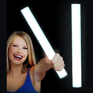 LED Schaumstoff-Liichtstaf Eefarweg - Party-Stick - W ISS (24 Stk.)