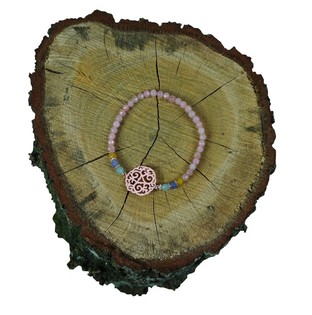 Rosa Bracelet mat Unh&auml;nger (1 Stk.)