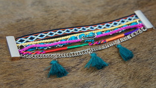 Ibiza Armband 6-loegem Multicolor (1 Stk.)