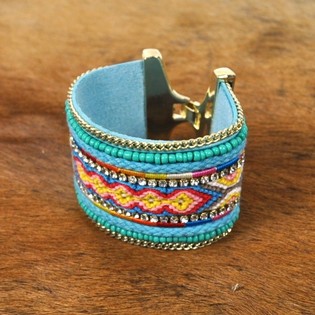 Luxus Ibiza-Armband T&uuml;rkis (1 Stk.)