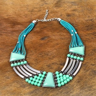 Luxus Ibiza-Look Halsketten Turquoise (1 Stk.)