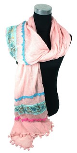 Luxus Ibiza Look Schal Rosa (1 Stk.)