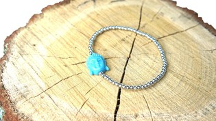 Ibiza-Look Armband S&euml;lwer mat Buddha (1 Stk.)