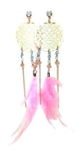 Ibiza Look Ouerr&eacute;ng mat rosa Fieder (1 Stk.)