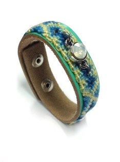 Luxus-Armband am Ibiza-Look Mintgr&eacute;ng (1 Stk.)