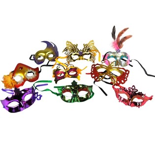 Assortiment Venetianesch Masken (36 Stk.)