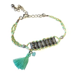 Ibiza-Armband Minzgr&eacute;ng (1 Stk.)