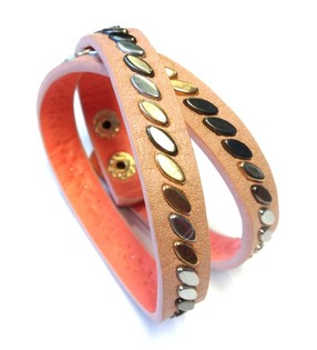 Ibiza-Look Armband Rosa (1 Stk.)