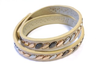 Ibiza-Style Armband Cr&egrave;me (1 Stk.)