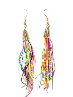 Perlen-Ouerringe Multicolor Ibiza-Style (1 Stk.)