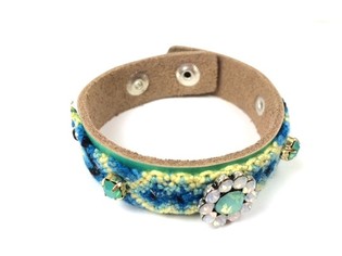 Luxus Ibiza Look Armband Mint Blumm (1 Stk.)