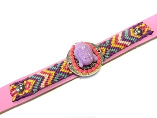 Luxus armband purpur Buddha (1 Stk.)