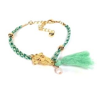Geflochtenen Bracelet Blo/W&auml;iss (1 Stk.)