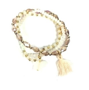 Ibiza Armband 3-loogeg W&auml;iss (1 Stk.)