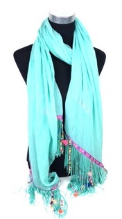 Ibiza Look Schal Turquoise (1 Stk.)