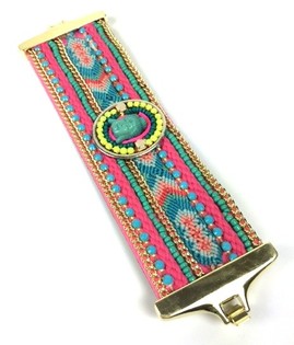 Luxus Ibiza-Look Armband Multicolor Buddha (1 Stk.)