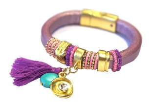 Ibiza Look Armband Lila (1 Stk.)