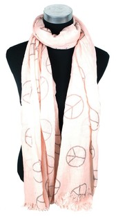 Ibiza-Look Schal Lachs Peace (1 Stk.)