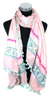 Luxus Ibiza-Style Schal Rosa (1 Stk.)