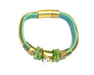 Ibiza-Look Armband Mint (1 St&eacute;ck)